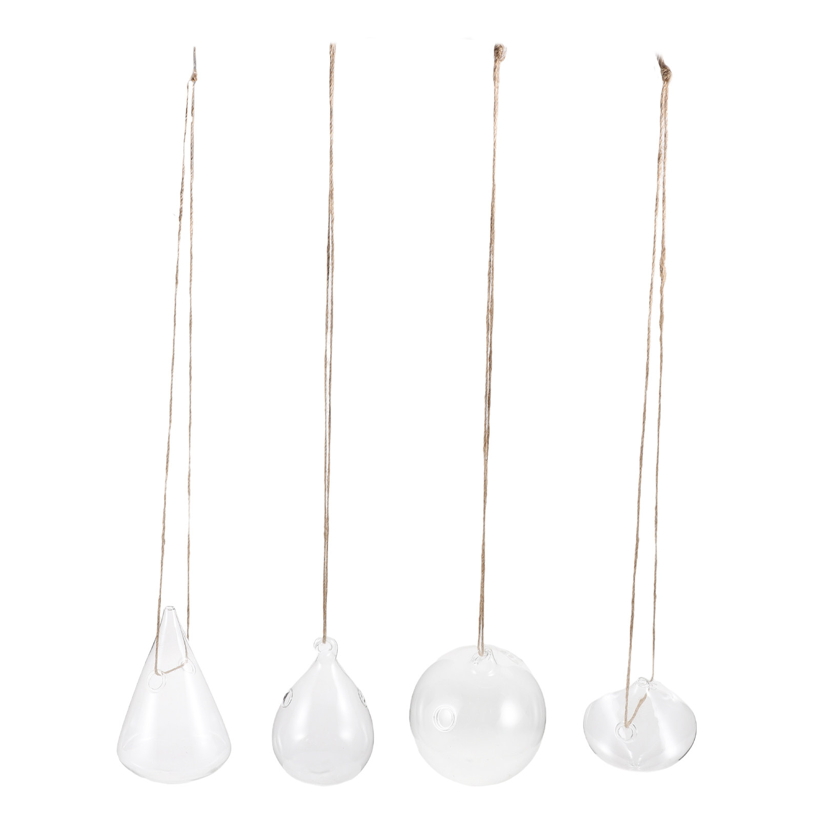 Propagation Station Vase - 4Pcs Glass Hanging Planters Hydroponic Wall